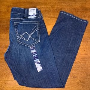 Ariat Women's R.E.A.L Mid Rise Clarissa Straight Leg Jean 10040797 Size 33R